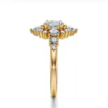 Pierścionek z owalnym diamentem 0.40 ct SBPZ_036